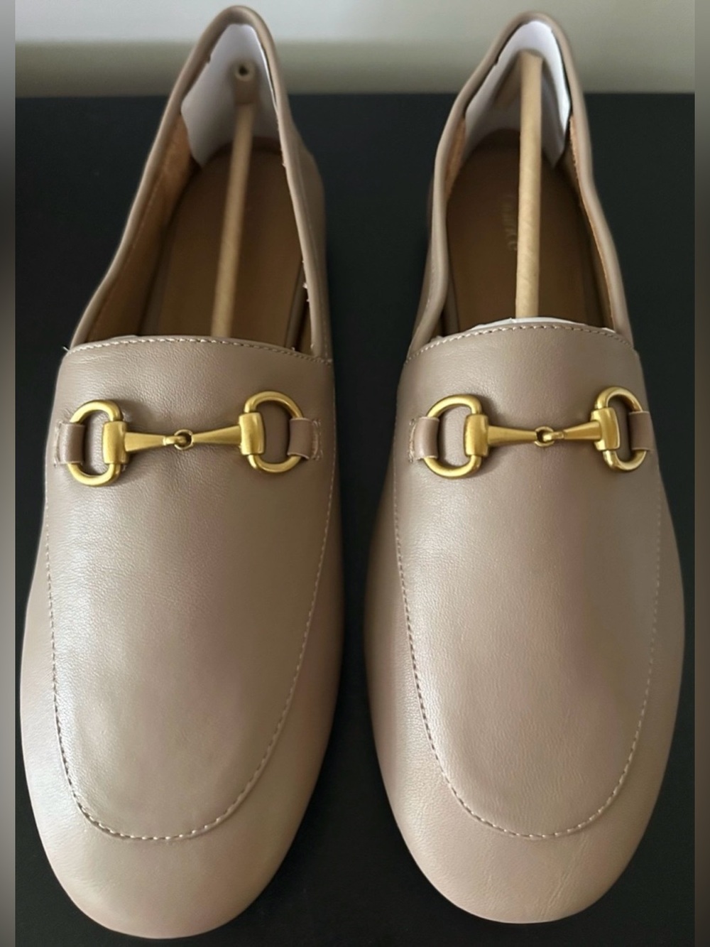 Italian Leather Horsebit Loafers Women 9 Brown Gucci Style Quince NIB